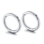 Titanium Hoop Earrings Ziv Simple Hinged Segment for Sensitive Ears