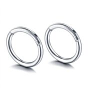 Titanium Hoop Earrings Ziv Simple Hinged Segment for Sensitive Ears