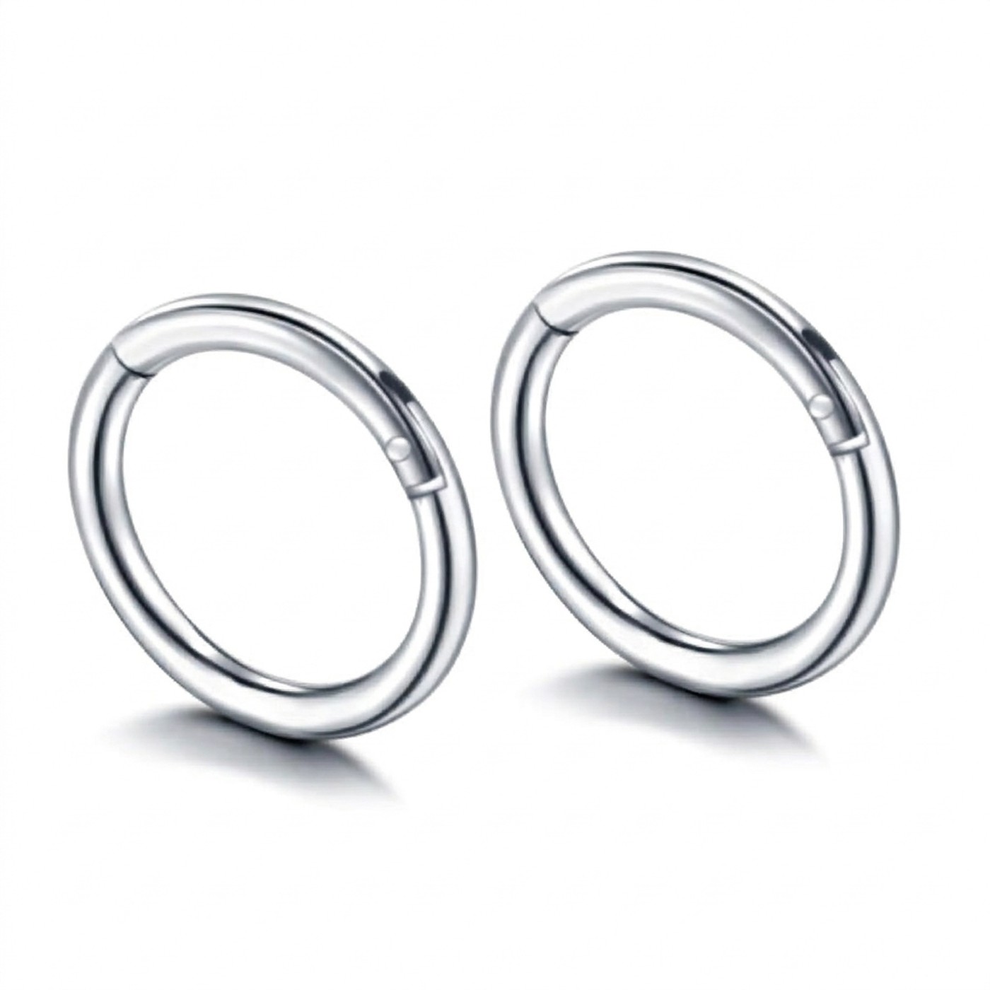 Titanium Hoop Earrings Ziv Simple Hinged Segment for Sensitive Ears