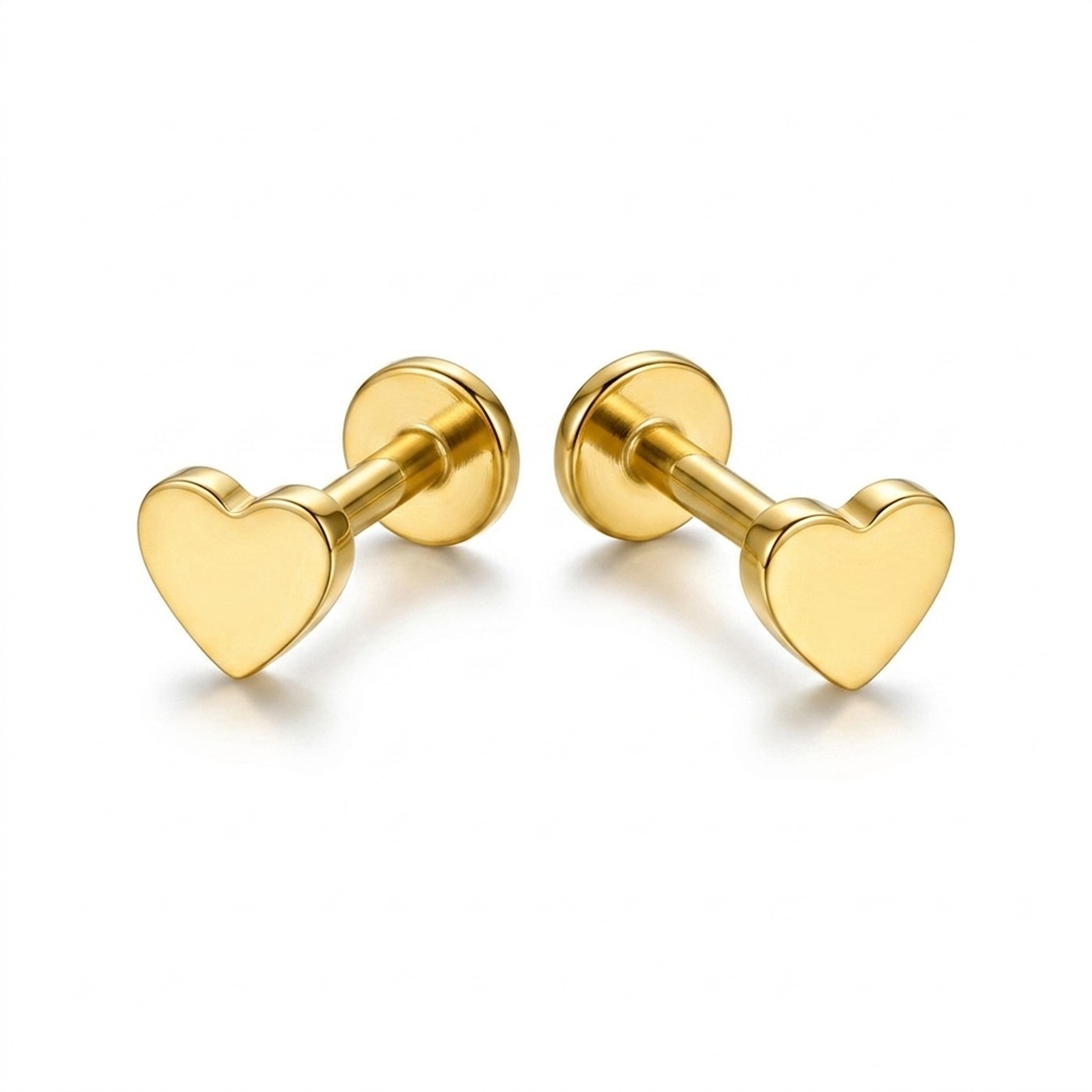 Titanium Stud Earrings Tiny Heart for Sensitive Ears - strict 1688 corrected image 1