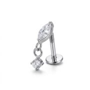Titanium Stud Earrings Teardrop Dangle for Sensitive Ears - strict 1688 corrected image 1