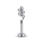 Flat Back Stud Earrings Snake in F136 Titanium - strict 1688 corrected image 1