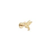 Flat Back Stud Earrings Hummingbird in F136 Titanium - strict 1688 corrected image 1