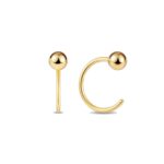 Hypoallergenic Hoop Earrings Ball with S925 Silver - strict 1688 corrected image 1