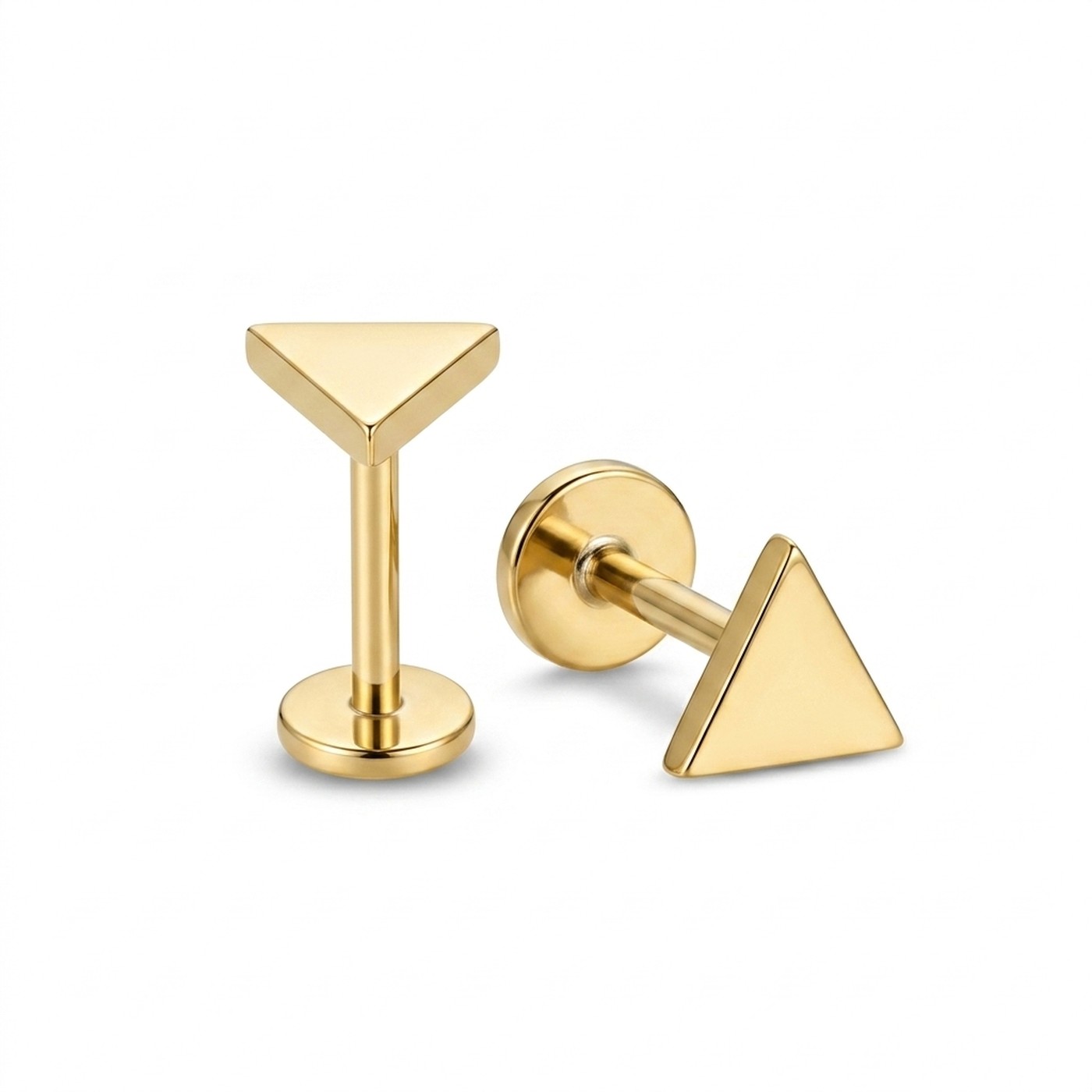 Titanium Stud Earrings Triangle Minimal Geometric for Sensitive Ears - strict 1688 corrected image 1