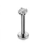 Titanium Stud Earrings Crystal Clear for Sensitive Ears - strict 1688 corrected image 1