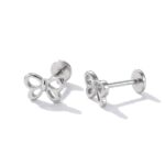 Titanium Stud Earrings Mini Bow in F136 Titanium - strict 1688 corrected image 1