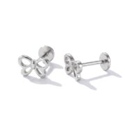 Titanium Stud Earrings Mini Bow in F136 Titanium - strict 1688 corrected image 1