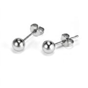 Titanium Ball Stud Earrings Polished Round for Sensitive Ears - strict 1688 corrected image 1