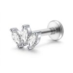 Stud Earrings Harlow Five Marquise Ear with S925 Silver - strict 1688 corrected image 1