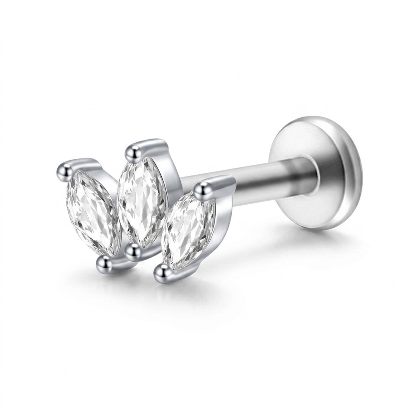 Stud Earrings Harlow Five Marquise Ear with S925 Silver - strict 1688 corrected image 1