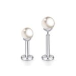 Titanium Pearl Flat Back Stud Earrings - strict 1688 corrected image 1