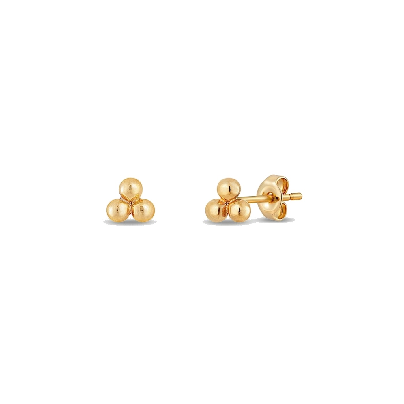 Titanium Stud Earrings Trinity Ball for Sensitive Ears - strict 1688 corrected image 1