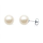 Titanium Pearl Stud Earrings Classic for Sensitive Ears - strict 1688 corrected image 1