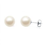Titanium Pearl Stud Earrings Classic for Sensitive Ears - strict 1688 corrected image 1