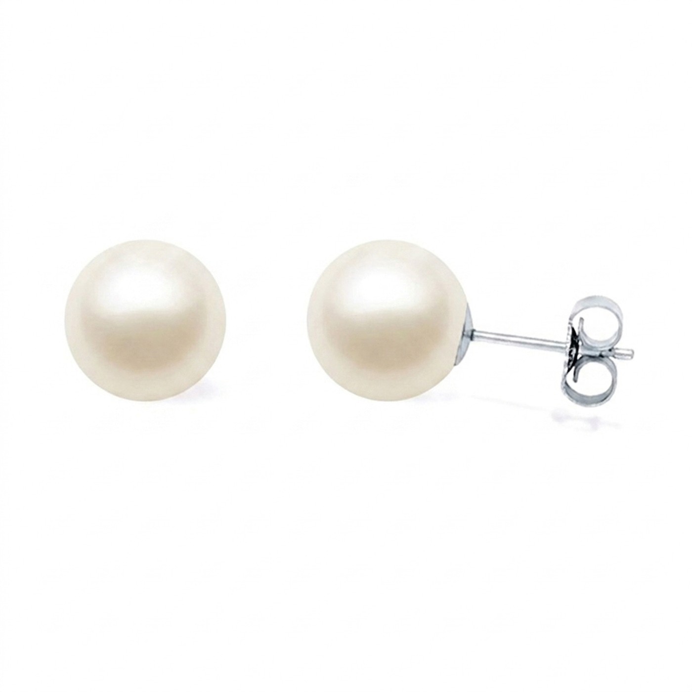 Titanium Pearl Stud Earrings Classic for Sensitive Ears - strict 1688 corrected image 1