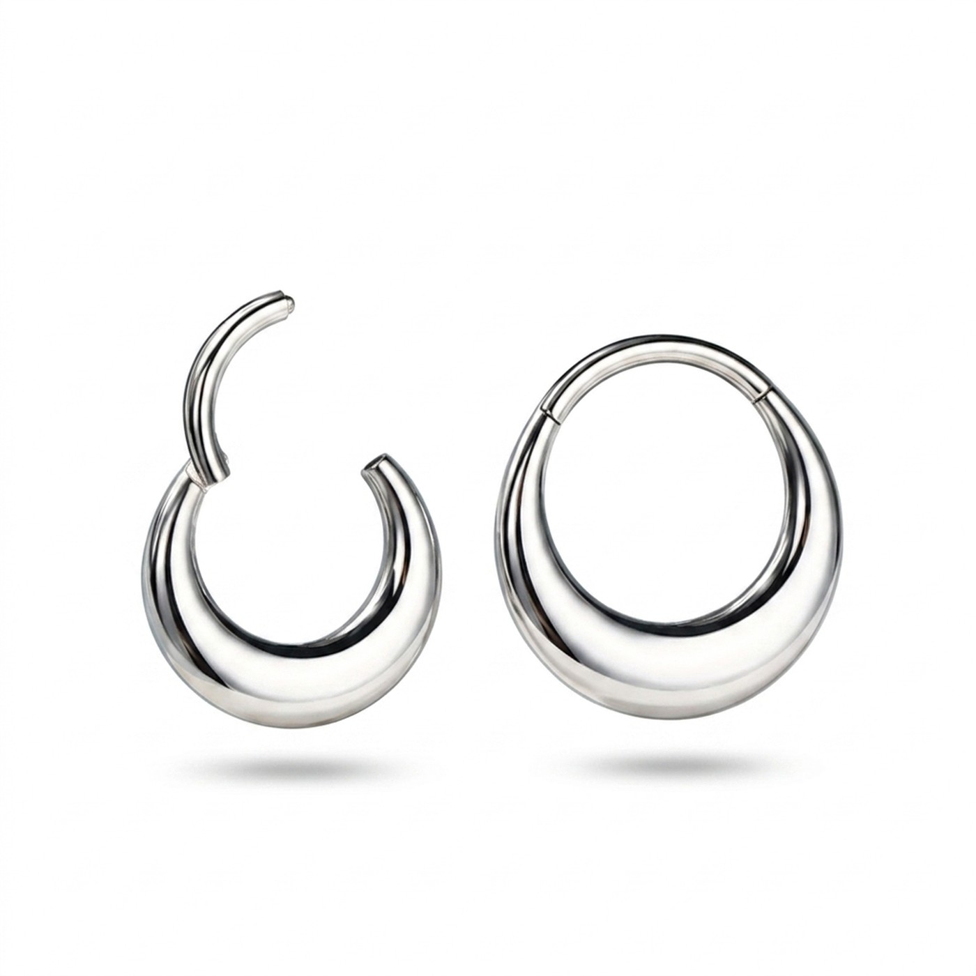 Titanium Hoop Earrings Classic for Sensitive Ears - strict 1688 corrected image 1