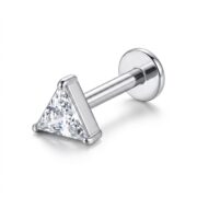 Flat Back Stud Earrings Triangle Crystal in F136 Titanium - strict 1688 corrected image 1