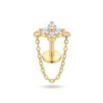Flat Back Earrings Crystal Chain with S925 Silver - strict 1688 corrected image 1