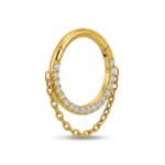 Titanium Hoop Earrings Stellar Chain Eternity Hinged Segment for Sensitive Ears - strict 1688 corrected image 1
