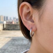 Titanium Hoop Earrings Rooftop for Sensitive Ears - strict 1688 corrected image 2