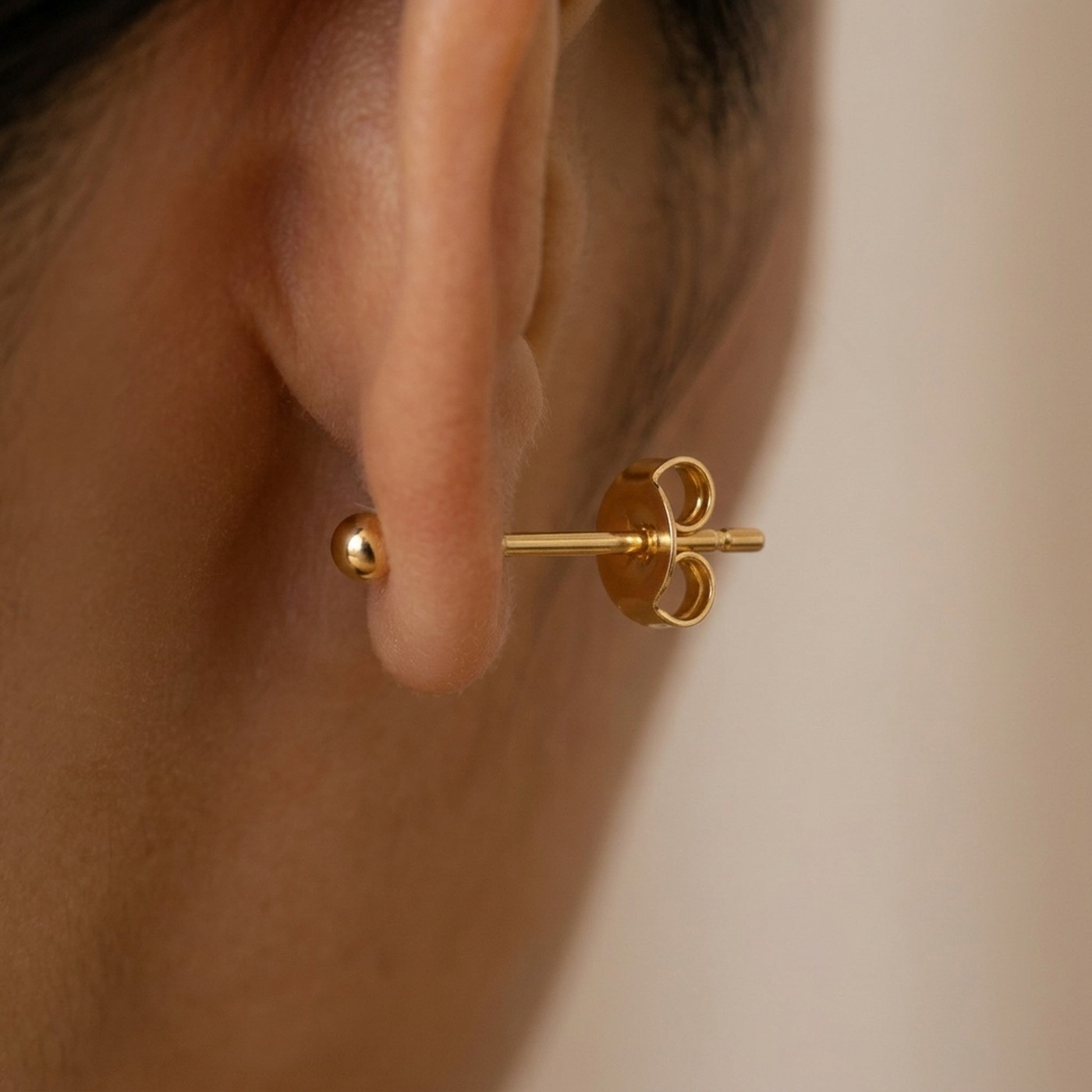 Stud Earrings Ball with S925 Silver - strict 1688 corrected image 2