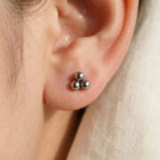 Titanium Stud Earrings Tridot for Sensitive Ears - strict 1688 corrected image 2