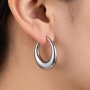 Titanium Hoop Earrings Classic for Sensitive Ears - strict 1688 corrected image 2