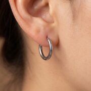 Titanium Hoop Earrings Minimal for Sensitive Ears - strict 1688 corrected image 2