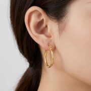 Hypoallergenic Hoop Earrings Gold with S925 Silver - strict 1688 corrected image 2