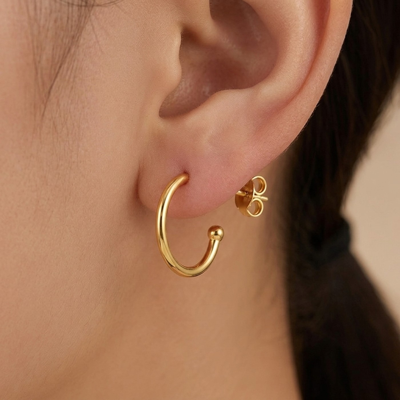 Hypoallergenic Earrings Open Ear Cuff with S925 Silver - strict 1688 corrected image 2
