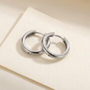Titanium Hoop Earrings Rooftop Huggie for Sensitive Ears - strict 1688 corrected image 3
