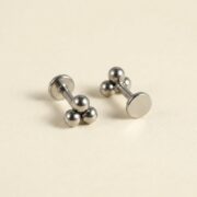 Titanium Stud Earrings Tridot for Sensitive Ears - strict 1688 corrected image 3