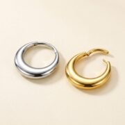Titanium Hoop Earrings Classic for Sensitive Ears - strict 1688 corrected image 3