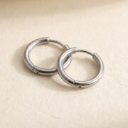 Titanium Hoop Earrings Minimal for Sensitive Ears - strict 1688 corrected image 3