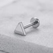 Titanium Stud Earrings Triangle Minimal Geometric for Sensitive Ears - strict 1688 corrected image 4