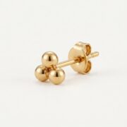 Titanium Stud Earrings Trinity Ball for Sensitive Ears - strict 1688 corrected image 4