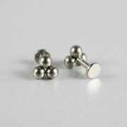 Titanium Stud Earrings Tridot for Sensitive Ears - strict 1688 corrected image 4