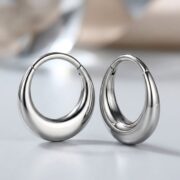 Titanium Hoop Earrings Classic for Sensitive Ears - strict 1688 corrected image 4