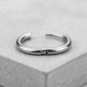 Titanium Hoop Earrings Minimal for Sensitive Ears - strict 1688 corrected image 4