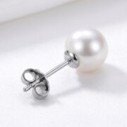 Titanium Stud Earrings Classic Pearl for Sensitive Ears