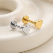 Titanium Stud Earrings Tiny Heart for Sensitive Ears - strict 1688 corrected image 4