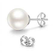 Titanium Stud Earrings Classic Pearl for Sensitive Ears