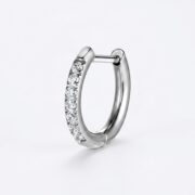 Titanium Hoop Earrings Zircon D-Ring for Sensitive Ears