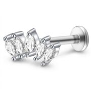 Stud Earrings Harlow Five Marquise Ear with S925 Silver - strict 1688 corrected image 5