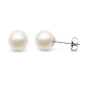 Titanium Pearl Stud Earrings Classic for Sensitive Ears - strict 1688 corrected image 5