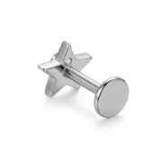 Flat Back Stud Earrings Twinkle Star in F136 Titanium - strict 1688 corrected image 5