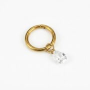 Titanium Hoop Earrings Teardrop Zircon for Sensitive Ears - strict 1688 corrected image 5