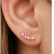 Flat Back Stud Earrings Colorful Zircon in F136 Titanium - image2 regenerated clean image 4