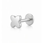 Flat Back Stud Earrings Tiny Smooth Round in F136 Titanium - image2 regenerated image 1